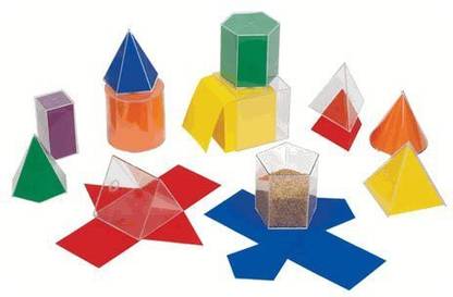 Eai Education Geomodel Folding Shapes: 10 Cm - 11 Solids And 11 Nets