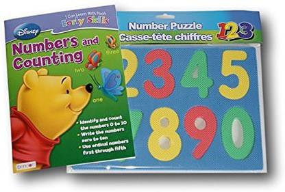 Generic Winnie The Pooh Numbers And Counting Workbook And Foam Numbers Puzzle Bundle