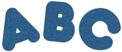 Generic Trend Ready Letters Sparkle Letters - 50 Capital Letter, 10 Number, 10 Punctuation Marks - 4" - Paper - Blue