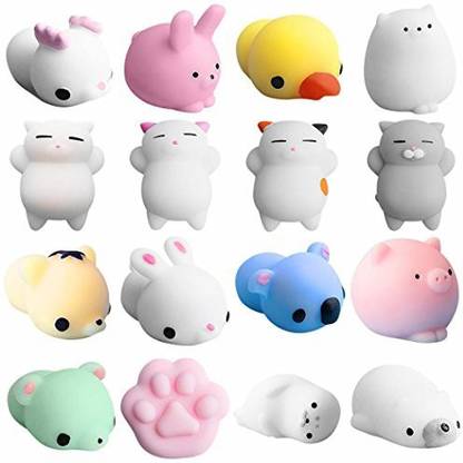 Abcsell J16Pcs Cute Squish Cat Squeeze Healing Fun Kids Kawaii Toy