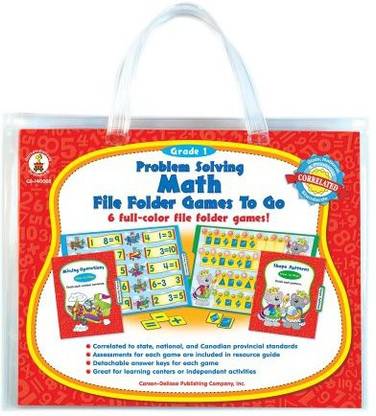 CARSON-DELLOSA Problem Solving Math File Folder Games To Go, Grade 1