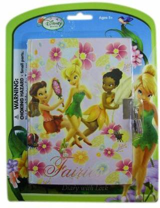 Generic Disney Fairies - Tinker Bell Diary With Lock - Tinker Bell And Friends