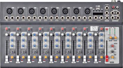 MX Live Audio Mixer 10 Channel Compact Analog Mixer with USB & Bluetooth Analog Sound Mixer