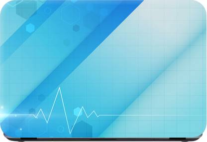 Flipkart SmartBuy bluish polygon circuit Premium LG Vinyl (matte) Reusable Laptop Skin Compatible for 15.6 inch