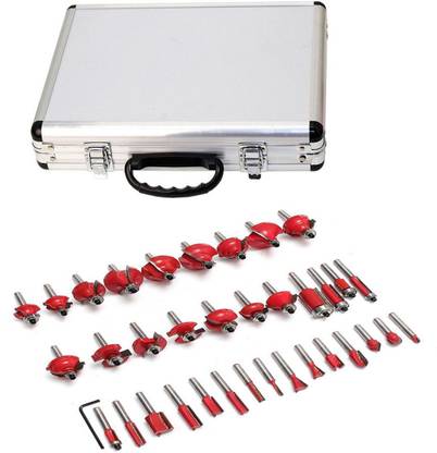 ISC Combo Set 35Pcs Router Bit Set 8mm Shank With A Professional Suit Case. Rotary Tool