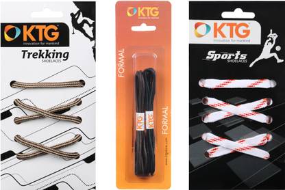 KTG Combo of Sports Shoe Lace, Trekking Shoe Lace & 2 Formal Shoe Laces Shoe Lace