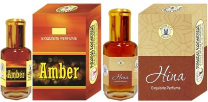 Purandas Ranchhoddas PRS Amber & Hina 6ml Each Herbal Attar