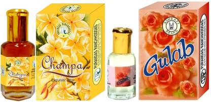 Purandas Ranchhoddas PRS Gulab & Champa 12ml Each Floral Attar