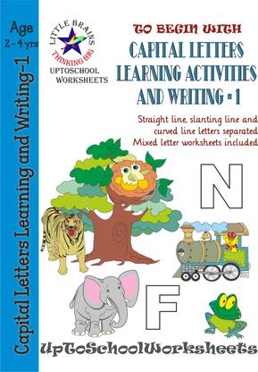 English Capital Letters - Learning and Writing Activity Part-1 - Straight line and Slanting line letters FREE 2018 Astronaut Calendar