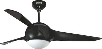 LUMINOUS Lum Rayair Cadillac Black 1380 mm 3 Blade Ceiling Fan