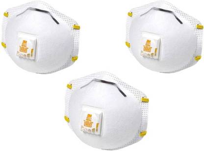 3M Pollution Mask and Respirator 8511 N95 Valved (Pack of 3)
