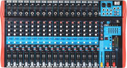 MX Live Audio Mixer 16 Channel Premium Analog Mixer with USB & Bluetooth Analog Sound Mixer
