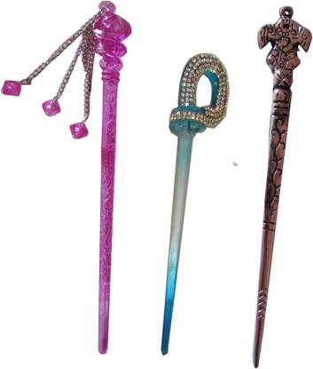 Ritzkart BOB Maker Combo of Multi Color Juda Sticks Bun Stick