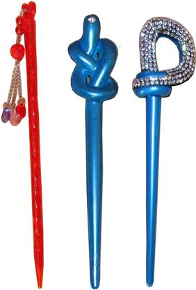 Vogue Combo of Multi Color Juda Sticks Bun Stick