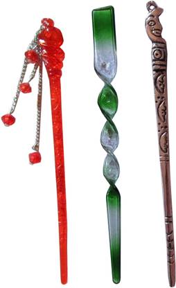Chanderkash Combo of Multi Color Juda Sticks Bun Stick