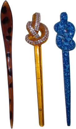 Manzon Manzon Combo of Multi Color Juda Sticks Bun Stick