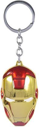 One Point Collections Keychain Keyring Iron Man Face Shining Pendant Key Chains Key ring Locking Key Chain