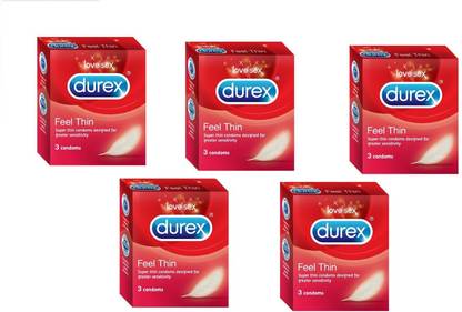 DUREX FEEL THIN Condoms 3's pack - (15 Pcs.) Condom