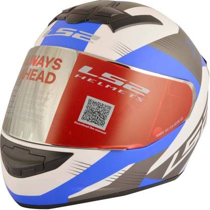 LS2 FF352-trooper-White-Blue Motorsports Helmet