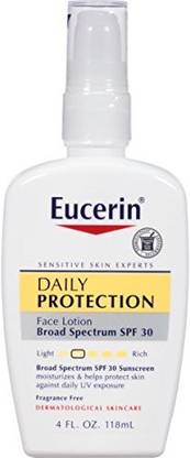Eucerin Daily Protection Broad Spectrum SPF 30 Sunscreen Moisturizing Face Lotion