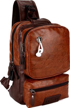 VICUNA POLO Anti Theft Crossbody Backpack Bag Men With USB Charger Waterproof Backpack
