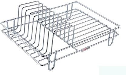 SKYZONE Plate Kitchen Rack Steel Unique Design Double Section Rack