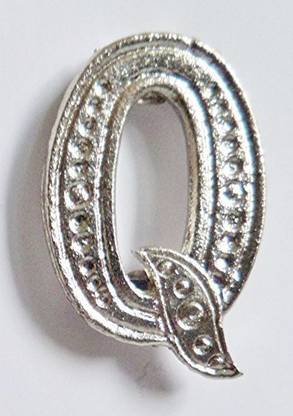 Generic Capital Letter Q Nickel-Plated Orange Order Collarette Character - W063/Q