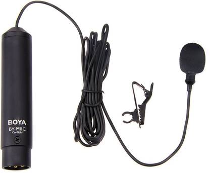 BOYA BY-M8C Phantom Power Clip-On Pro Cardioid XLR Lavalier Microphone
