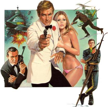 Mntc Roger Moore -James Bond 007 Poster (Paper Print Size 12x18 inch) Paper Print