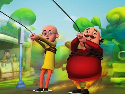 Motu Patlu Cartoon Vinyl Poster Paper Print