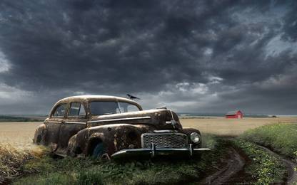Mntc Poster Of Cloudy Scene (31 Cms X46 Cms X 31 Cms, Red) Paper Print