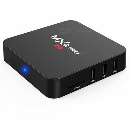 microware MXQ Pro Android TV box with Quad Core CPU, 1GB DDR3 ram and 8GB SSD storage Media Streaming Device (Black) Media Streaming Device