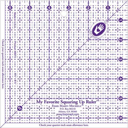 Marti Michell My Favorite Squaring Up Ruler - 6 - 1/2"X6 - 1/2"