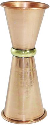 TALUKA Copper Plated Hammered Jigger Shots Double Side Peg Measure Bar Set