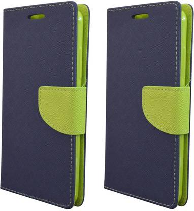 Coverage Flip Cover for Reliance Lyf Wind 4 Coverage Flip cover for Reliance Lyf Wind 4 - Blue::Blue