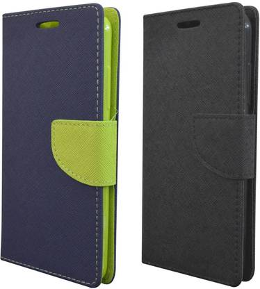 Coverage Flip Cover for Mi 4i Coverage Flip cover for Xiaomi Mi 4i::Mi4i - Blue::Full Black