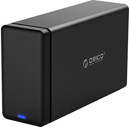 ORICO 2 Bay Type-C Hard Drive Enclosure with Raid Suppport 20 TB with USB 3.1 For High Speed Transfer 3 Shock Resistant C