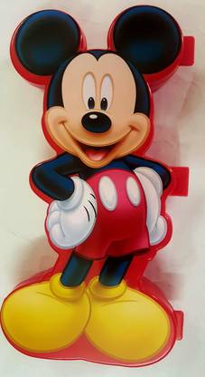 मिक्की माउस mickey mouse मिक्की शेप आर्ट प्लास्टिक पेंसिल बॉक्स