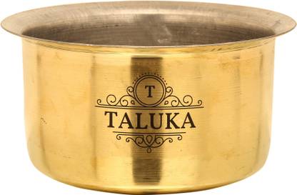 TALUKA (8.5" x 4.5" inches) Brass Made Tope Topia/Patila with Nickel Plating Capacity :- 2250 ML Tope 2.25 L capacity 21 cm diameter