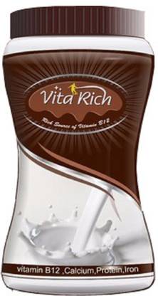 Vitarich Whey Protein Powder with 100% Vegeterian Source of Vitamin B12 - Chocolate Flavor