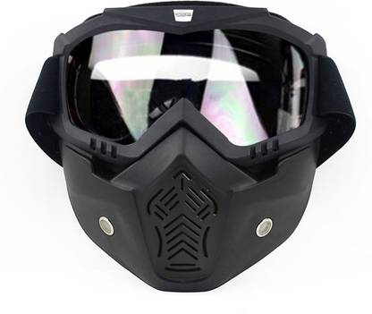 bikeStuff Open face helmet facemask & Clear Motorcycle Goggles
