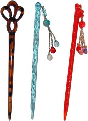Ritzkart BOB Maker Combo of Multi Color Juda Sticks Bun Stick