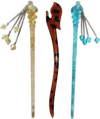 Ritzkart BOB Maker Combo of Multi Color Juda Sticks Bun Stick