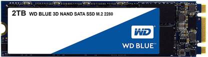 WD Blue 3D 2 TB Laptop Internal Solid State Drive (SSD) (WDS200T2B0B)  (Interface: SATA III, Form Factor: M.2)