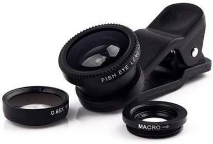 Boom Universal 3 in 1 Cell Phone Camera Lens Kit - Fish Eye Lens / 2 in 1 Macro Lens & Wide Angle Lens Mobile Phone Lens