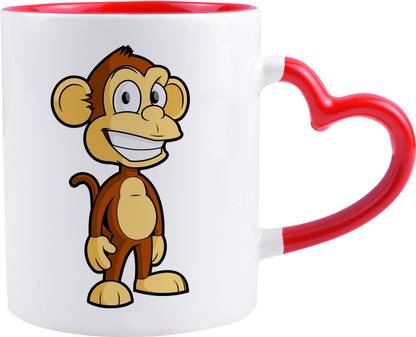 SNOBY Funny Monkey Jojo Multi Printed Coffee Ceramic Coffee Mug