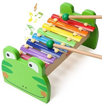 Top Bright 8 Notes Musical Xylophone Musical Toy With 2 Wooden Mallets Music Enlightenment Toys For Over 12 Months