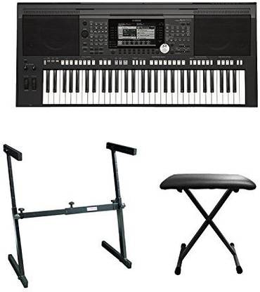 Generic Yamaha Psrs970 61-Note Touch Sensitive Keyboard With Real Distortion Effects With Stageline Heavy Duty Folding Stand And Yamaha