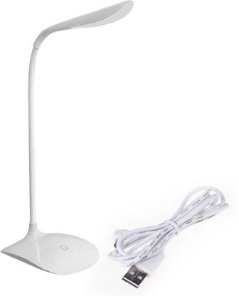 VEDANT ENTERPRISES RECHARGEABLE TOUCH DIMMER Study LED Table Lamp (White) Study Lamp