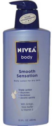 NIVEA Smooth Sensation Daily Lotion for Dry Skin, (Pack of 3)